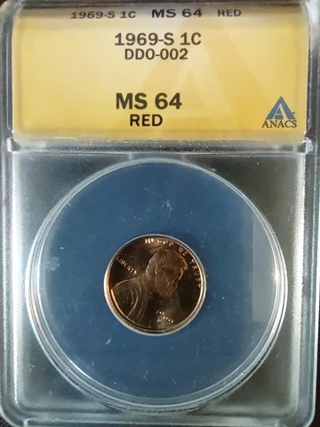 1969-S MINT ANACS CERTIFIED DOUBLE DIE OBV LINCOLN CENT Cover