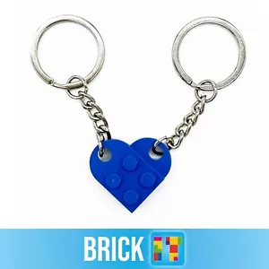 Lego Herz Schlüsselanhänger - BLAU - Bild 1 von 3