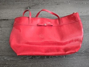 KATE SPADE ROT LACK GROSSE BEUTELTASCHE HANDTASCHE GEBRAUCHT TOLLE GRÖSSE - Bild 1 von 6