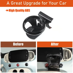 Dashboard Drink Cup Holder Can Mount Stand Water Bottle For Fiat 500 2016+ - Picture 1 of 9