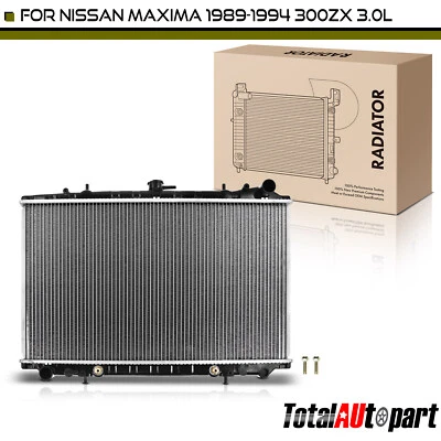 Radiador con enfriador de aceite de transmisión para Nissan Máxima 1989-1994 300ZX 1989-1996 V6 3,0 L Foto 1 de 4