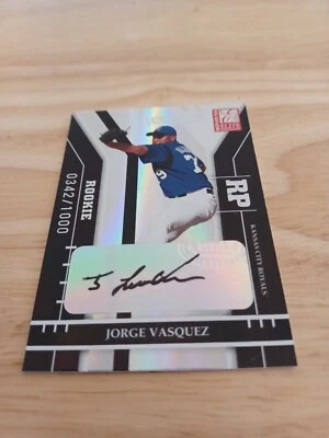 2004 Donruss Elite Extra Edition #256 Jorge Vasquez RC Autograph #rd /1000 $$ - Image 1 of 2