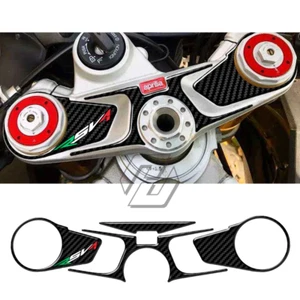 Cubierta calcomanía yugo horquilla superior motocicleta Aprilia RSV4 2009-2017 negro carbono - Imagen 1 de 2