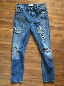 PacSun Women's Low Rise Skinniest Distressed Jeans Denim Light Wash Size 29 - Picture 1 of 4