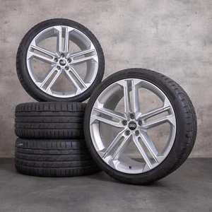 Audi A8 S8 Felgen 21 Zoll 4N D5 Sommerräder 4N0601025F S-Design silber - Bild 1 von 5