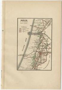 Antique Map of Haarlem and surroundings by Craandijk (1884) - Picture 1 of 1