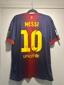 Genuine Messi #10 Barcelona 2012/13 Home Large w/ Patches - Picture 1 of 3