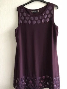 PRINCIPLES BURGUNDY SLEEVELESS DRESS SIZE 14 VGC - Picture 1 of 2