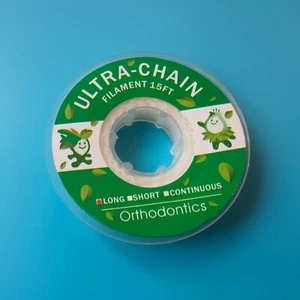 Orthodontic Dental Power Chain Elastic Rubber Bands Braces Long White 15 FT Roll - Picture 1 of 4