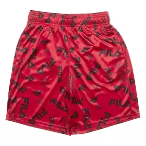FILA Boys Sports Shorts Red Crazy Pattern L W24 - Picture 1 of 6