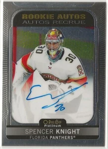 2021 2021-22 O-Pee-Chee Platinum Rookie Autographs #RSK Spencer Knight Panthers - Picture 1 of 2