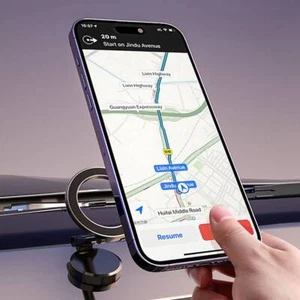Support Métal Universel Rotatif 360° Magnétique Téléphone GPS pour Voiture - Photo 1 sur 16