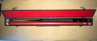 Harvard Pool Cue Stick 58" Wood Brown Black 2 Piece with Hard case - Image 1 of 4