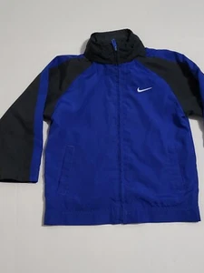 (#A1) Nike Full Zip Windbreaker Blue And Black Size Toddler 4T  - Picture 1 of 6