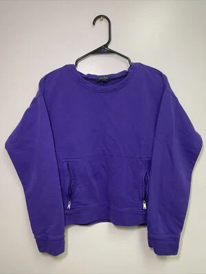 Sudadera De Colección Polo Ralph Lauren Púrpura Cuello Redondo Talla L Cremallera Bolsillo Canguro Foto 1 de 4