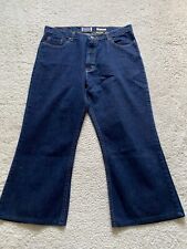North Crest Flare Leg Women Petite Size 14P Blue Capri Jeans (C31)