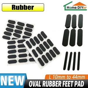 Oval Rubber Feet Pad Self Adhesive Gasket Anti-Slip Laptops Keyboard 1.5/3mm THK - Picture 1 of 11