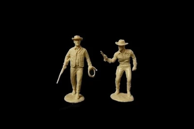 Bonecos MARX Wagon Trail TV Western Character 54mm brinquedos soldados brinquedos conjuntos - Imagem 1 de 2