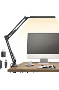 Tropical Tree LED Desk Lamp Black Swing Arm Eye Protection NIB Flexible Arm New! - Picture 1 of 5