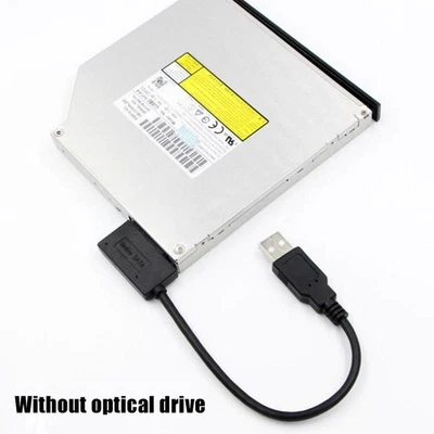 USB 2.0 to Slimline SATA 7+6 13pin Laptop CD-DVD Optical Drive Nice C4O7 - Image 1 of 4