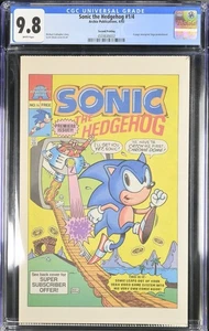 Sonic #1/4 CGC 2ª impresión 9,8 Sega cómic papel de periódico promocional bajo pop. - Imagen 1 de 2