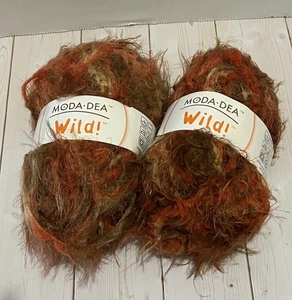 lot of 2 full skeins Moda Dea Wild yarn Russett 9982 - Picture 1 of 5