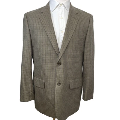 Abrigo Deportivo Joseph & Feiss Hombre 42R Marrón Seda Lana Tweed 2 Botones Negocios Informal Foto 1 de 4