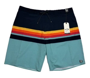 Billabong All Day Pro Performance Striped Board Shorts Trunks Mens Size 40 *NEW* - Picture 1 of 5