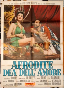 manifesto 2F film AFRODITE DEA DELL'AMORE Irene Tunc 1959 Peplum Sergio Leone - Picture 1 of 1