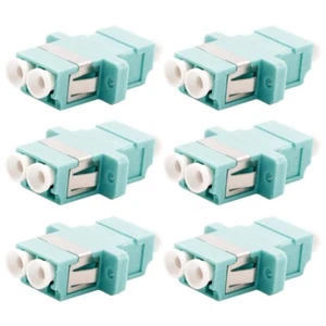 6x LC/UPC Fiber Optic Multimode Duplex Optical Coupler Adapter Cable Connector - Afbeelding 1 van 6