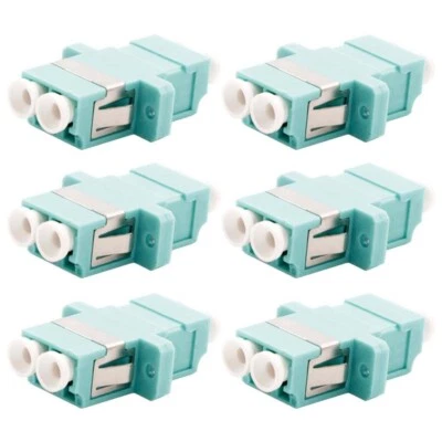 6x Conector de cable adaptador acoplador óptico dúplex multimodo de fibra óptica LC/UPC Foto 1 de 4