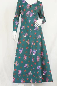 Maxi vestido vintage años 70 estampado floral de Devonshire Lady - Imagen 1 de 11