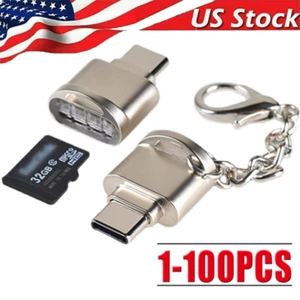 TypeC To Micro SD TF Card Reader OTG USB Adapter Converter For Samsung Phone LOT - Picture 1 of 12