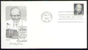 US. 1393. 6c. Dwight D. Eisenhower. Booklet Single. Artmaster FDC. 1970 - Picture 1 of 1