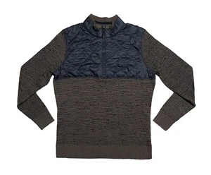 SmartWool Men’s Medium Brookline Hybrid 1/4 Zip Sweater Olive Heather - Picture 1 of 7