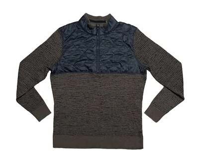 SmartWool Men’s Medium Brookline Hybrid 1/4 Zip Sweater Olive Heather - Image 1 of 4