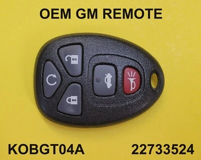 Reshelled *DISCONTINUED* OEM KOBGT04A 22733524 GM Keyless Remote Fob 5 Btn Foto 1 de 2