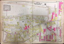1906 BOSTON ROXBURY, MA, HEATH SQUARE PARKER HILL RESERVOIR GW BROMLEY ATLAS MAP
