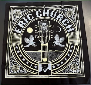 NEU Ausverkauft! ERIC CHURCH Chief Skull Gitarre schwarz gelb BANDANA KOPFSCHAL 21" - Bild 1 von 4