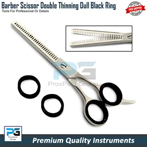Saloon Barber Double Thinning Shears Scissors Fine Edge Barber Scissor Care Tool - Picture 1 of 7