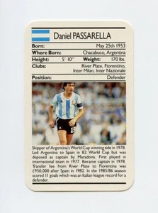 #TN03602 DANIEL PASSARELLA ARGENTINA Ace Football/Soccer Card - Picture 1 of 1