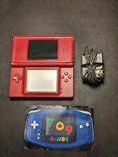 Red Mario Bros Nintendo DS Lite Handheld System Console & Charger LOOSE HINGE