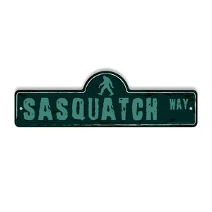 Sasquatch Plastic Street Sign Crossing Xing Gift Novelty Funny - Picture 1 of 21