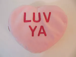 NEU Hallmark Valentines 8 Zoll große rosa Herz Leckerei "Luv Ya" weicher Plüsch - Bild 1 von 4