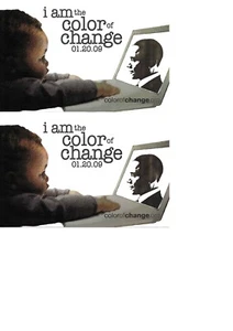 Barack Obama "i am the color of change" 4x6 sticker RARE! - Picture 1 of 1