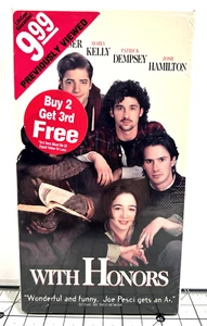 With Honors (VHS, 1994) #13709 Joe Pesci Brendan Fraser Rental (PV) Sealed - Bild 1 von 4
