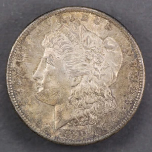 1890 $1 MORGAN SILVER DOLLAR - NEAT TONING - LOT#J288 - Picture 1 of 2