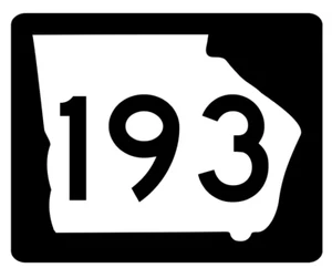 Georgia State Route 193 Sticker R3859 Highway Sign - Picture 1 of 1