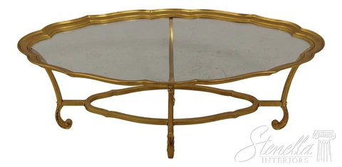 L58570EC: LABARGE Brass Genuine Gold Gilt Finish Coffee Table Cover