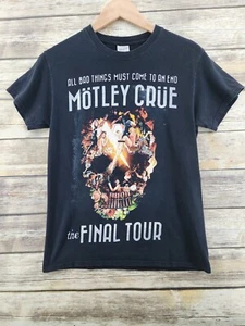 Camiseta negra Mötley Cruë Rock All Bad Things 2015 Final Tour adulto talla pequeña S - Imagen 1 de 7
